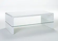 Couchtisch >5050-11< in Weiß, MDF -...