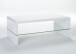 Couchtisch >5050-11< in Weiß, MDF - 110x42x60cm (BxHxT)