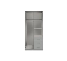 Drehtürenschrank >Clack< in HOCHGLANZ LACK WEISS - 91x199x58cm (BxHxT)