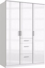 Drehtürenschrank >Clack< in HOCHGLANZ LACK WEISS - 135x199x58cm (BxHxT)