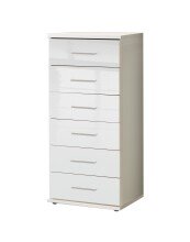 Schubkastenkommode >Clack< in HOCHGLANZ LACK WEISS...