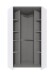 Eckkleiderschrank >Clack< Korpus weiss mit Spiegeltüren - 95x198x95cm (BxHxT)
