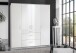 Drehtürenschrank >Clack< in HOCHGLANZ LACK WEISS - 179x199x58cm (BxHxT)