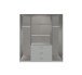 Drehtürenschrank >Clack< in HOCHGLANZ LACK WEISS - 179x199x58cm (BxHxT)