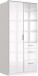 Drehtürenschrank >Clack< in HOCHGLANZ LACK WEISS - 91x199x58cm (BxHxT)