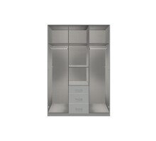 Drehtürenschrank >Clack< in HOCHGLANZ LACK WEISS - 135x199x58cm (BxHxT)