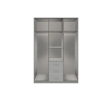Drehtürenschrank >Clack< in HOCHGLANZ LACK WEISS - 135x199x58cm (BxHxT)