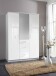 Drehtürenschrank >Clack< in HOCHGLANZ LACK WEISS - 135x199x58cm (BxHxT)