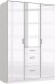 Drehtürenschrank >Clack< in HOCHGLANZ LACK WEISS - 135x199x58cm (BxHxT)