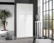 Drehtürenschrank >Clack< in HOCHGLANZ LACK WEISS - 91x199x58cm (BxHxT)
