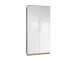 Drehtürenschrank >Clack< in HOCHGLANZ LACK WEISS - 91x199x58cm (BxHxT)
