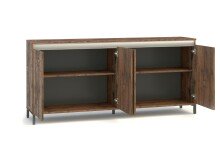 Sideboard >GENIO industrial< in Eiche, Holzwerkstoff - 184x84x40cm (BxHxT)