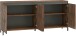 Sideboard >GENIO industrial< in Eiche, Holzwerkstoff - 184x84x40cm (BxHxT)