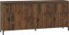 Sideboard >GENIO industrial< in Eiche, Holzwerkstoff - 184x84x40cm (BxHxT)
