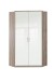 Eckkleiderschrank >Clack< in HOCHGLANZ LACK WEISS - 95x198x95cm (BxHxT)