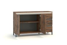Sideboard >GENIO industrial< in Eiche, Holzwerkstoff - 138x84x40cm (BxHxT)