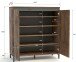 Schuhschrank >GENIO industrial< in Eiche, Holzwerkstoff - 100x110x40cm (BxHxT)