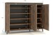 Schuhschrank >GENIO industrial< in Eiche, Holzwerkstoff - 138x110x40cm (BxHxT)