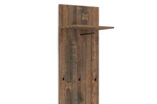 Garderobenpaneel >GENIO industrial< in Eiche, Holzwerkstoff - 40x170x26 (BxHxT)