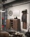 Garderobenpaneel >GENIO industrial< in Eiche, Holzwerkstoff - 40x170x26 (BxHxT)