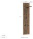 Garderobenpaneel >GENIO industrial< in Eiche, Holzwerkstoff - 40x170x26 (BxHxT)
