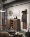 Garderobenpaneel >GENIO industrial< in Eiche, Holzwerkstoff - 40x170x26 (BxHxT)