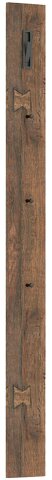 Garderobenpaneel >GENIO industrial< in Eiche, Holzwerkstoff - 15x170x6cm (BxHxT)