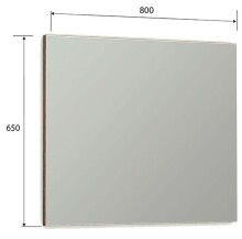 Wandspiegel >GENIO industrial< in Eiche - 80x65x2 (BxHxT)