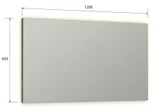 Wandspiegel >GENIO industrial< in Eiche - 120x65x2 (BxHxT)