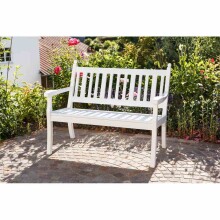 Gartenbank >Hohenzollern< in weiß, Kunststoff...