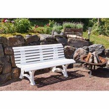 Gartenbank >Helgoland< in weiß, Kunststoff - 64x80x150cm (BxHxT)