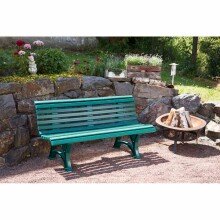 Gartenbank >Helgoland< in grün, Kunststoff - 64x80x150cm (BxHxT)