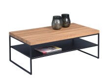 Couchtisch >Vista 3< in braun/schwarz, Metall + MDF...