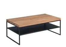 Couchtisch >Vista 3< in braun/schwarz, Metall + MDF...