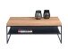 Couchtisch >Vista 3< in braun/schwarz, Metall + MDF  - 60x40x106cm (BxHxT)