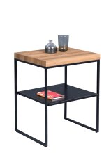 Beistelltisch >Vista< in braun, Metall schwarz +  -...