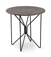Beistelltisch >Faber 1< in silber matt/schwarz -...
