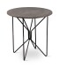 Beistelltisch >Faber 1< in silber matt/schwarz - 52x50 (HxD)