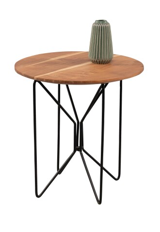 Beistelltisch > Faber 1< in braun / schwarz - 52x50 (HxD)