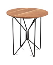 Beistelltisch > Faber 1< in braun / schwarz - 52x50...