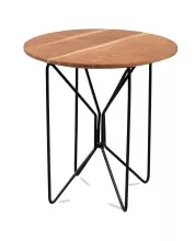 Beistelltisch > Faber 1< in braun / schwarz - 52x50...