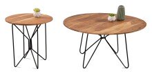 Beistelltisch > Faber 1< in braun / schwarz - 52x50 (HxD)