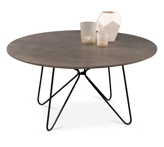 Couchtisch >Faber 2< in silber matt /schwarz - 46x90 (HxD)