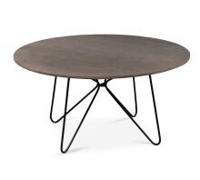 Couchtisch >Faber 2< in silber matt /schwarz - 46x90 (HxD)