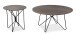 Couchtisch >Faber 2< in silber matt /schwarz - 46x90 (HxD)