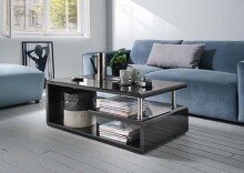 Couchtisch >5052-05< in Schwarz, MDF - 110x42x60cm...