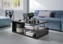 Couchtisch >5052-05< in Schwarz, MDF - 110x42x60cm...