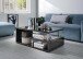 Couchtisch >5052-05< in Schwarz, MDF - 110x42x60cm (BxHxT)