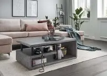 Couchtisch >5052-30.05< in Grau Stein Optik, MDF -...