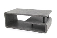 Couchtisch >5052-30.05< in Grau Stein Optik, MDF - 110x42x60cm (BxHxT)